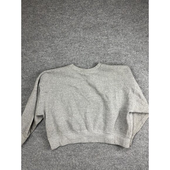 Team USA Sweatshirt Womens XL Gray Olympic Flag Cropped Fleece Crewneck Pullover - Picture 8 of 8